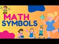 Math symbols Basic math sign kids mathmatical symbols Learn math sign