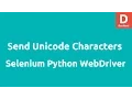 Python selenium send Unicode characters sendkeys