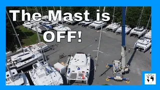 Huge milestone day…time to remove the mast! Episode 30 #sailboatrefit