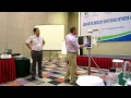 Dr Mark Olson demonstrates wet deposition sampling equipment