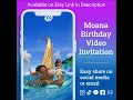 Disney Moana Custom Birt ay Invitation - Personalized Ready to Purchase on Etsy