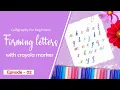How To Form Letters With Basic Strokes Calligraphy For Beginners Tutorial Free Practice Sheet