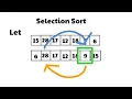 Selection Sort Selection Sorting Algorithm Data Structure Sorting Bubble Insertion