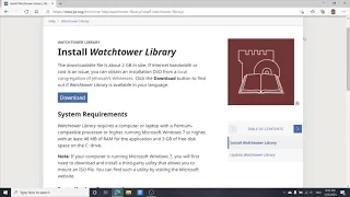 Installing Watchtower Library on Windows 10