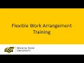 Flexible Work Arrangement Training