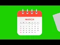Calendar Page Flip Effect and Flying off Animation Copyright Free Green Screen for Editing