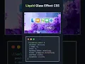 Liquid Glass Effect Navigation bar For Website