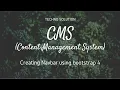 CMS Creating Navbar using Bootstrap 4 PHP 2020