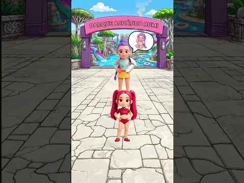 ¿Quién Podrá Nadar En El Parque De La Piscina?🤔😳 (Rumi💜 vs Jinu🖤 vs Mira❤️ vs Zoey💙)
