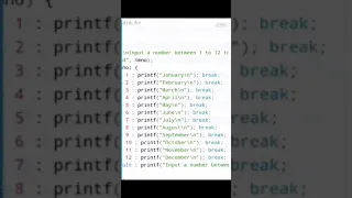 write a program in c that reads an integers between 1 and twelve and print the month of the year