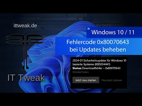 Download MP3 Windows 10 & 11 - Fehlercode 0x80070643 bei Updates selbst beheben