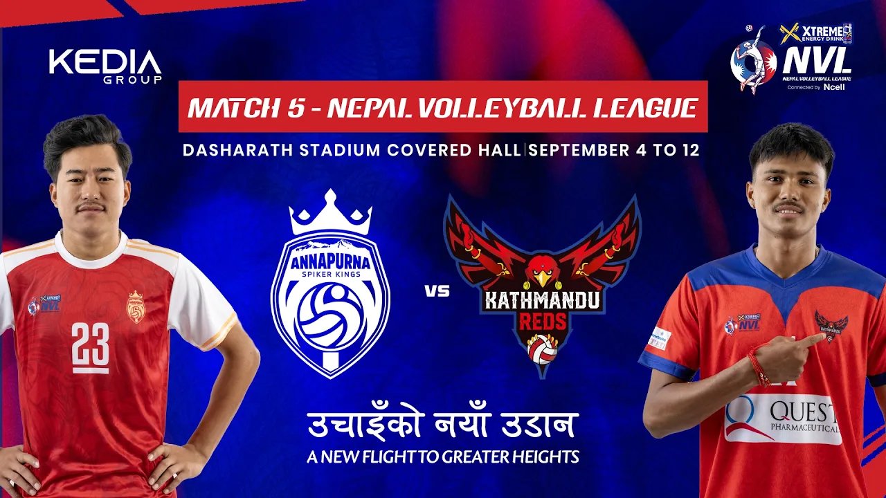 Kathmandu Reds vs Annapurna Spiker Kings | Match 5 | NVL 2026 🏐