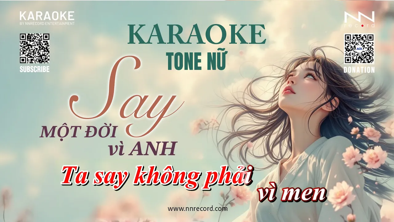 KARAOKE - SAY MỘT ĐỜI VÌ EM (TONE NỮ) (Em)