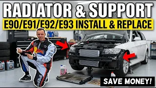 How to Install  Replace Radiator and Radiator Support on a BMW 3-Series E90 E91 E92 E93