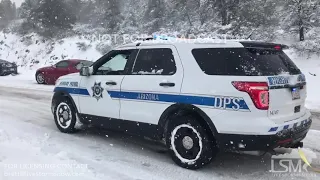 2-21-19 Payson Arizona - Highway Patrol Vehicle Rescue Road Conditions