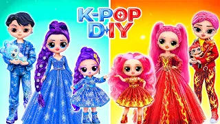 DIY K-Pop Demon Hunters | Kontes Api vs Es Huntrix & Saja Boys! Kerajinan Boneka