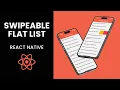 Swipeable List in React Native Interactive UI with Swipe Gestures
