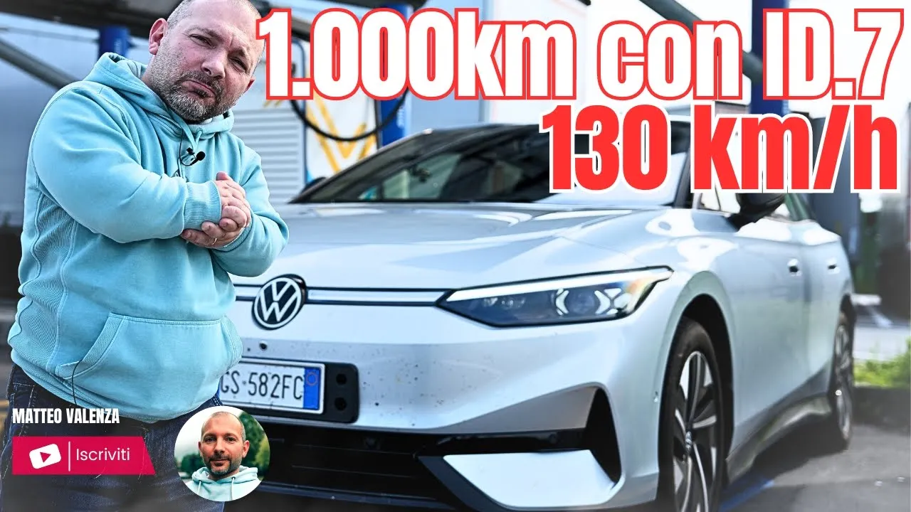 Volkswagen iD.7 Pro LA SFIDA DEI 1000KM in autostrada a 130!