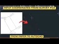 How to Plot Coordinates Manually in AutoCAD HOW TO PLOT SURVEY PLAN IN AUTOCAD