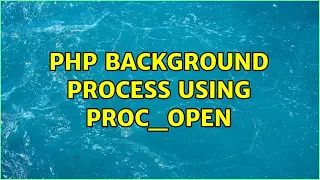Php background process using proc - open