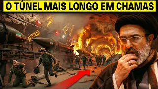 Túneis mais longos do Irã em chamas! 250.000 soldados iranianos PRESOS sem ajuda!