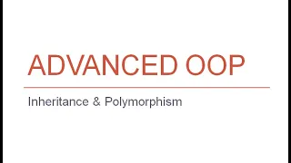 Object Oriented Programming Inheritance and Polymorphism in Java