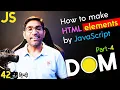How to Create HTML Elements Using JavaScript DOM Part 4 Class 42