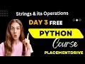 Python Placement Training Python Full Course 2024 Strings in Python Placementdrive