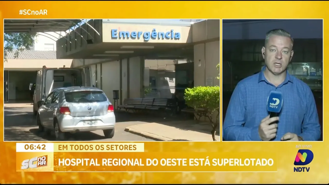 Hospital Regional do oeste em Chapecó relata superlotação em meio a crescente demanda de atendimento
