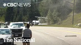Drivers describe moment plane crash landed on B.C. highway