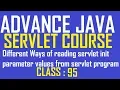 95 Different ways of reading ServletConfig servlet init parameter values from servlet program adv