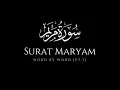 Download Lagu Surah Maryam (19) Word by Word (pt3) | Mishary Rashid Al Afasy