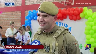 Programa da PM que ensina boas maneiras forma nova turma de estudantes em Canoinhas