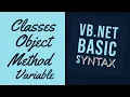 VB NET BASIC SYNTAX