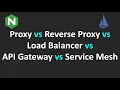 Proxy vs Reverse Proxy vs Load Balancer vs API Gateway vs Service Mesh