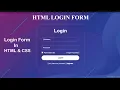 Login Form In Html CSS Html Tutorial In Hindi