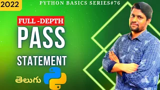 Python Pass Statement In Telugu Loop Control Statement In Python Python Telugu