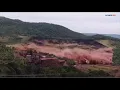 Momento exato do rompimento da barragem em Brumadinho (MG)