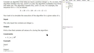 CSES-Weird Algorithm in python