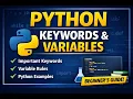 Python for Beginners Keywords Variables Identifiers Explained python python tutorial