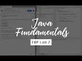 Java Fundamentals Exercises Fundamentals of Programming FOP Lab 2