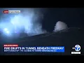 Both sides of 110 Freeway shut down in San Pedro after fire erupts in tunnel