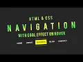 CSS Navigation With Cool Hover Effect Using Pure HTML5 CSS3