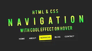 CSS Navigation With Cool Hover Effect Using Pure HTML5 CSS3
