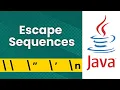 Escape Sequence Java Tutorial
