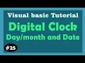 Digital Clock - Mini Project in Visual basic Visual Basic Tutorial in Hindi Learn VB6