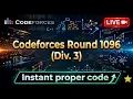 LIVE - Codeforces Round 1096 Div 3 Free Solutions C Competitive Programming