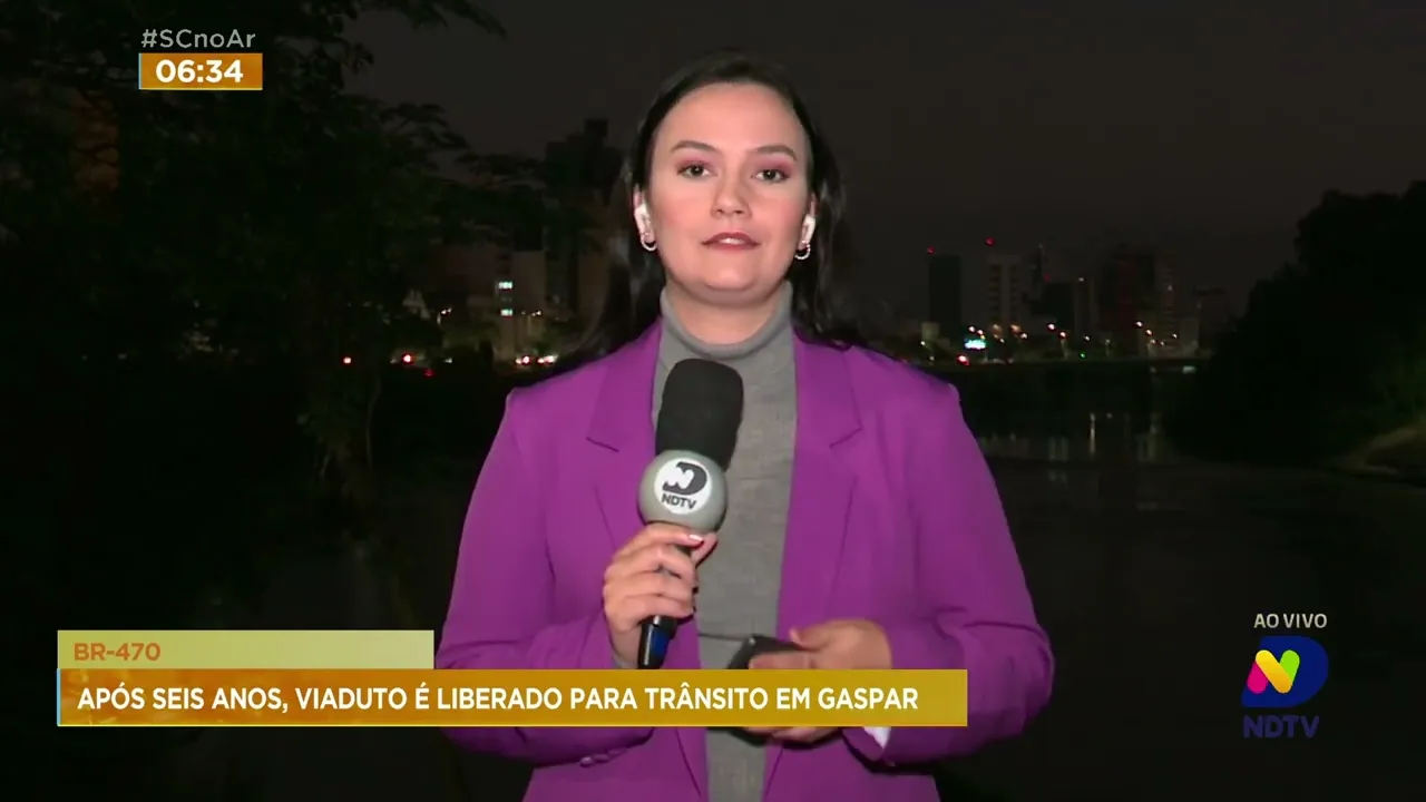 Trânsito em viaduto na BR-470 está liberado