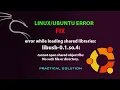 LINUX FIX libusb-0 1 so 4 cannot open shared object file No such file or directory