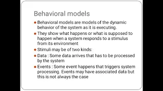 SE Module 3 Behavioral Models